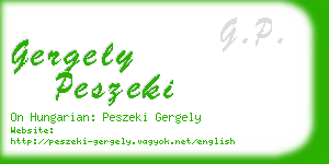gergely peszeki business card